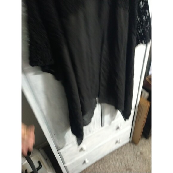 Steve Madden Crotchet Open Cardigan Black Boho Feminine Cottage Core Osfm - Picture 6 of 9